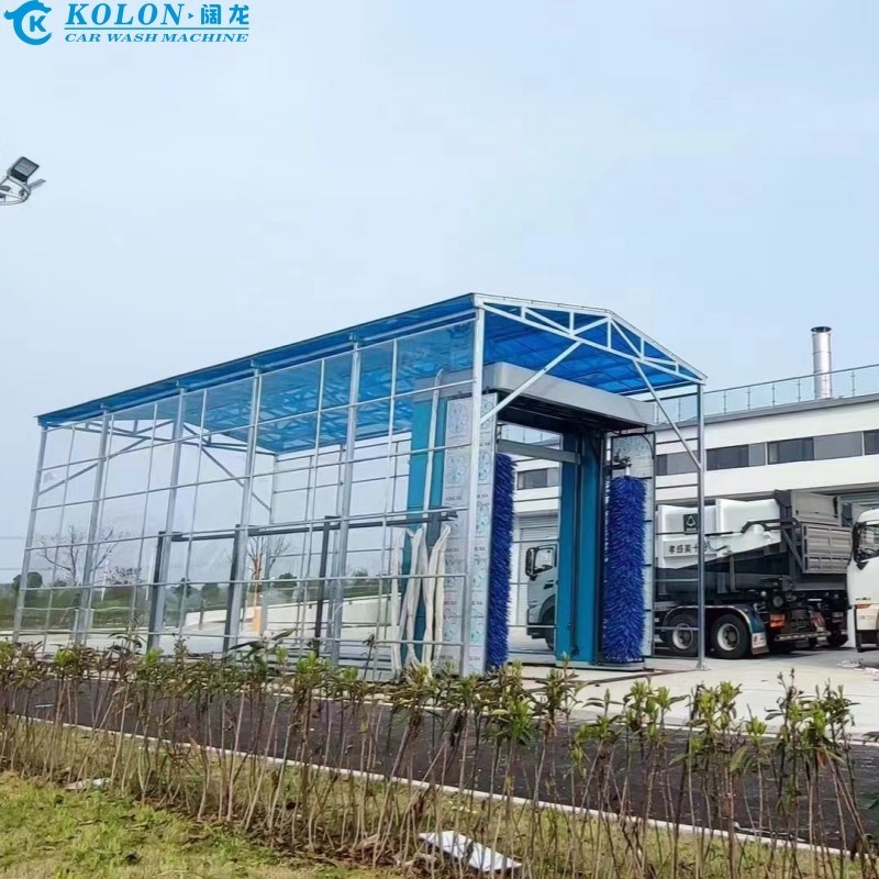 Système de lavage d'autobus électrique économe en eau avec consommation d'eau de 80L/voiture par contrôle PLC